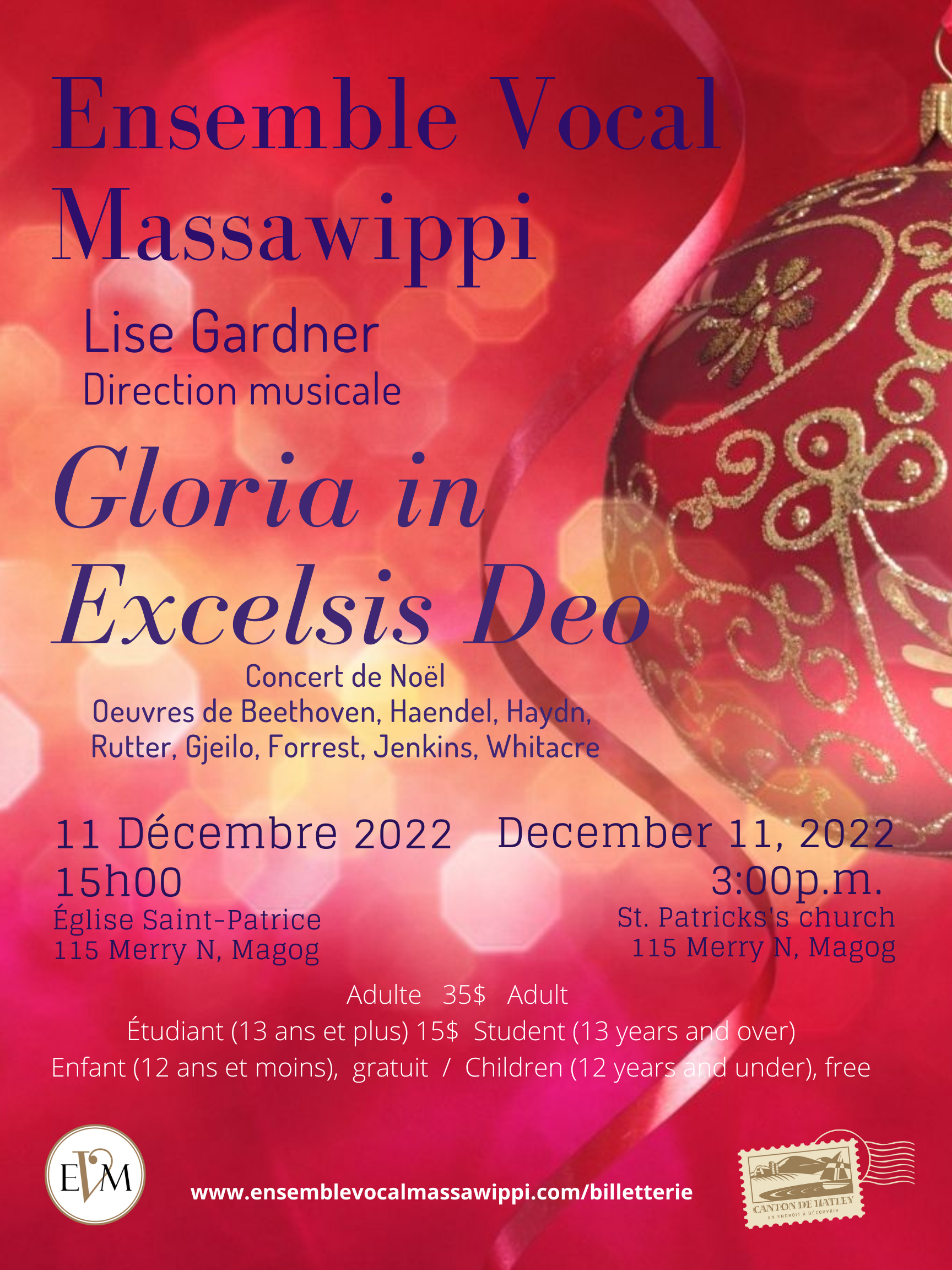 Read more about the article Concert de Noël de l’Ensemble Vocal Massawippi