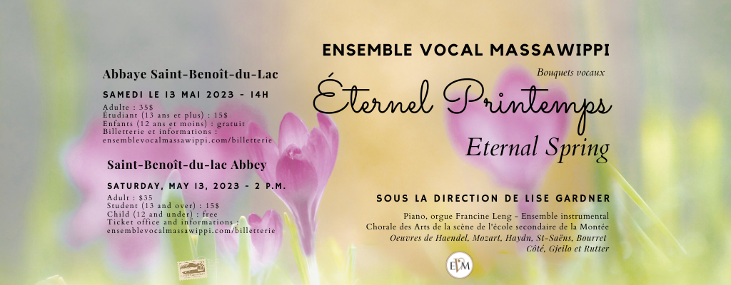 You are currently viewing Concert de l’Ensemble Vocal Massawippi 